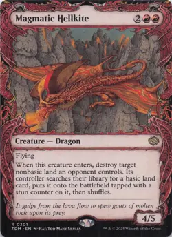 Magmatic Hellkite (Showcase) TDM Rare Regular #301 NM MTG - Image 1