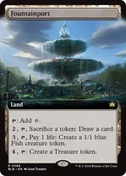 Fountainport (Extended Art) -Foil Near Mint MTG Bloomburrow - Image 1