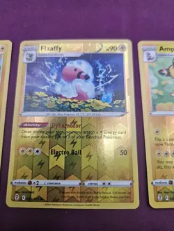 Pokemon TCG Mareep Flaaffy Ampharos 3-Card Lot Evolving Skies Reverse Holo - Image 3