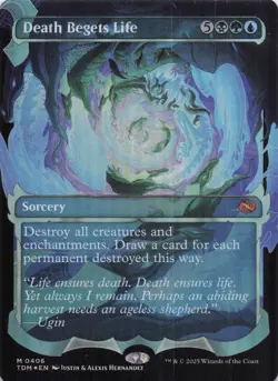 Death Begets Life (Showcase) TDM Mythic Foil #406 NM MTG - Image 1