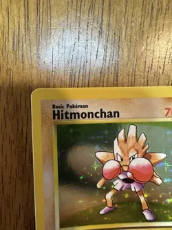 Pokemon TCG Hitmonchan Base Set Holo Unlimited Rare Card 7/102 1999 WoTC - Image 2