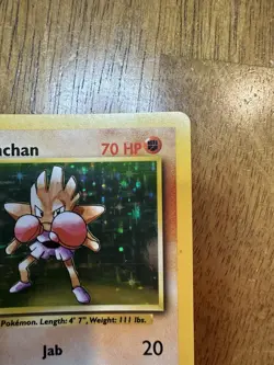 Pokemon TCG Hitmonchan Base Set Holo Unlimited Rare Card 7/102 1999 WoTC - Image 3
