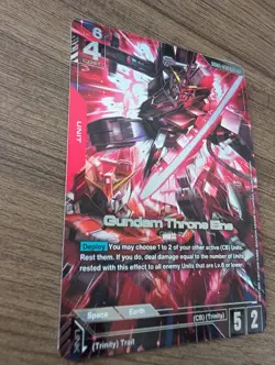 GUNDAM CARD GAME GD04-036 R+ GUNDAM THRONE EINS - HOLO FOIL - PHANTOM ARIA - Image 5