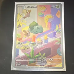 Pokemon TCG Bulbasaur Holo Card Stellar Crown Illustration, Rare, 143/142 - Image 1
