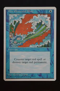 Magic The Gathering MTG BLUE ELEMENTAL BLAST Fourth Edition LP Lightly Played - Image 1