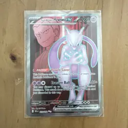 Pokemon Team Rocket's Mewtwo EX 213/182 Destined Rivals Ultra Rare Holo 280 HP - Image 1