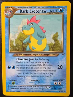 Pokemon - Dark Croconaw (32/105) [Neo Destiny Unlimited] - NM - Image 1