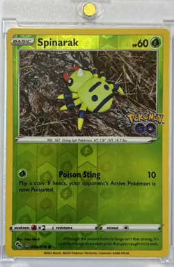 Spinarak (Peelable Ditto) 006/078 Pokemon GO Reverse Holo - Image 1