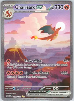 Charizard ex 199/165 Special Illustration Rare 151 Pokemon NM - Image 1