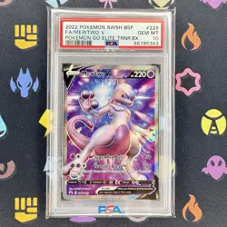 Mewtwo V SWSH229 Pokemon Go ETB Black Star Promo PSA 10 Gem Mint - Image 1