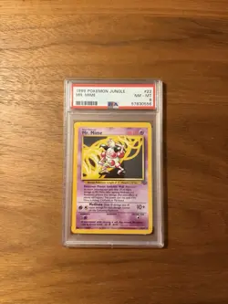 Pokemon TCG 1999 Jungle Mr. Mime 22/64 Regular Rare HP 40 PSA 8 WOTC - Image 1