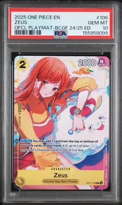 2025 ONE PIECE PROMOS #106 ZEUS PSA 10 - Image 1