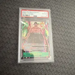 Bandai 2024 One Piece OP06-118 Roronoa Zoro Alt Art Foil Secret Rare PSA 10 - Image 1