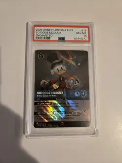 Disney Lorcana Scrooge McDuck Card 218/204 PSA 10 Gem Mint - Image 1