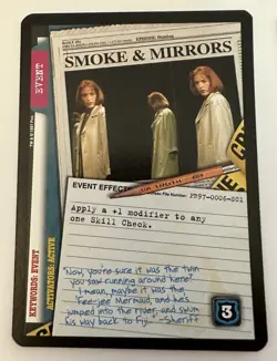 X-Files CCG Smoke & Mirrors Complete Set of 5 Cards - Image 2
