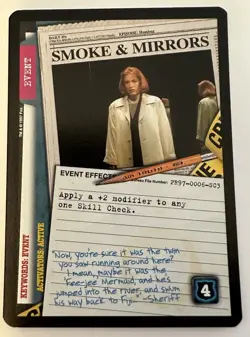 X-Files CCG Smoke & Mirrors Complete Set of 5 Cards - Image 4