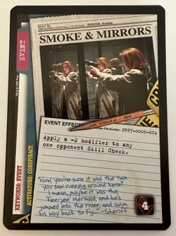 X-Files CCG Smoke & Mirrors Complete Set of 5 Cards - Image 5