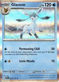 Glaceon 025/131 SV: Prismatic Evolutions Pokemon Card TCG - Image 1