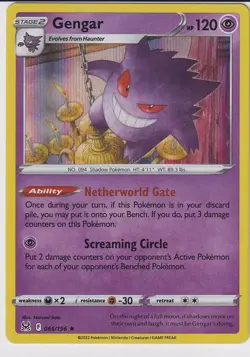 Gengar 066/196 Lost Origin Holo POKEMON CARD NM - Image 2