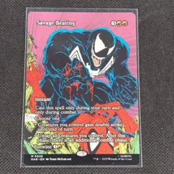 Savage Beating - 0026 - M - Borderless - Non-Foil - Spider-Man - MTG - NM/M - Image 1