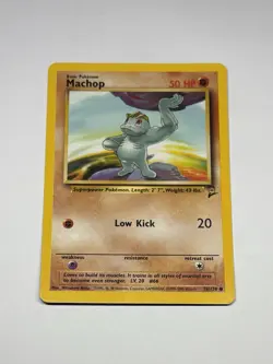 Vintage Pokemon Card - 2000 Pokemon TCG - Base Set 2 WoTC Machop 78/130 LP - Image 1