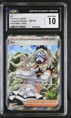 CGC 10 ERI 199 TEMPORAL FORCES ULTRA RARE SCARLET & VIOLET TRAINER POKEMON - Image 1