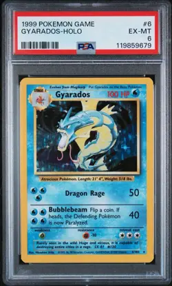 1999 Pokemon Game Gyarados #6 Holo PSA 6 - Image 1