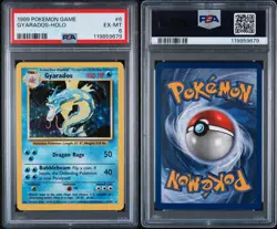 1999 Pokemon Game Gyarados #6 Holo PSA 6 - Image 3