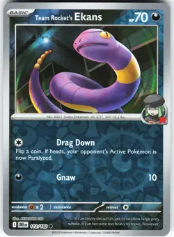 Team Rocket's Ekans 112/182 Pokemon SV10: Destined Rivals Reverse Holo Common NM - Image 1