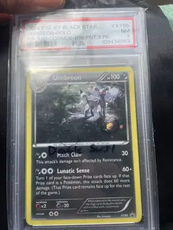 Pokemon XY Black Star Promo Umbreon-Holo #XY96 PSA 7 NM X2 SWIRLS! - Image 1