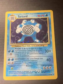 Pokemon Tartard Base Set Poliwrath 13/102 Holo Rare LP Lightly Played - Image 1
