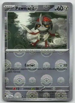 Pokemon Pawniard (Poke Ball Pattern) 064/086 Black Bolt Common Holo NM - Image 1