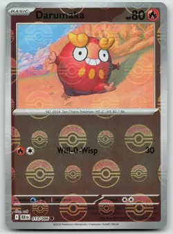 Pokemon Darumaka (Poke Ball Pattern) 013/086 Black Bolt Common Holo NM - Image 1