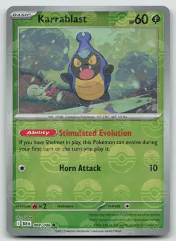 Pokemon Karrablast (Poke Ball Pattern) 009/086 Black Bolt Common Holo NM - Image 1