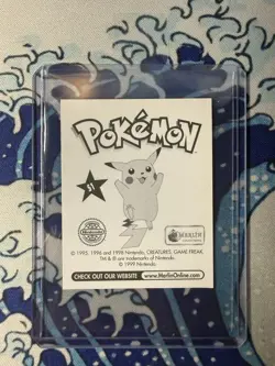 Pikachu Topps Nintendo Merlin Pokemon 1999 Prism Holo # S1 NM✨ Pack Fresh - Image 2
