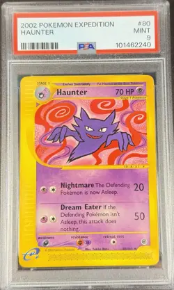 2002 Pokemon Expedition 80 Haunter PSA 9 Mint - Image 1