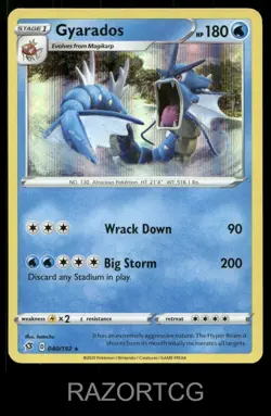 GYARADOS 040/192 HOLO R REBEL CLASH POKEMON HOLO NM/M - Image 1