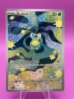 Pokemon TCG Budew 221/217 Illustration Rare IR Ascended Heroes #221 NM Pokemon - Image 1