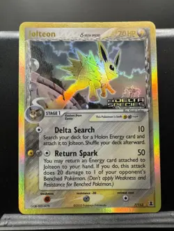 Pokemon Delta Species Jolteon 7/113 Reverse Holo Rare, LP - Image 1