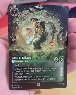 Disney Lorcana - Milo Thatch -Getting His Hands Dirty Enchanted Foil 230/204 NEW - Image 1