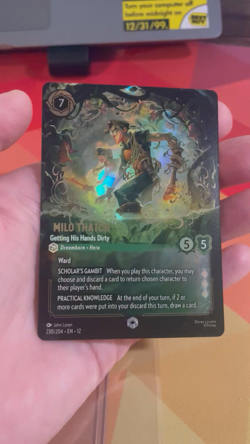 Disney Lorcana - Milo Thatch -Getting His Hands Dirty Enchanted Foil 230/204 NEW - Image 2