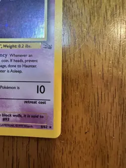 Pokemon TCG Haunter 1st Edition Holo Card Fossil, 6/62 1999 WoTC - Image 5