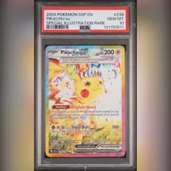 PSA 10 Pikachu ex 238/191 SIR Surging Sparks 2024 English GEM MINT Pokemon Card - Image 1