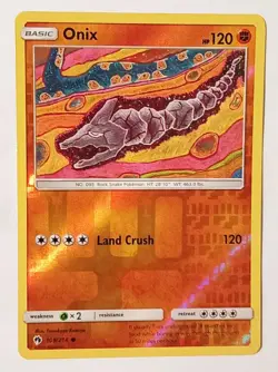 POKEMON CARD ONIX REVERSE HOLO CARD 109/214 LIGHT PLAY 2018 - Image 1
