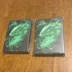 Power Green Dragon Sleeves TCG Magic The Gathering Card - Image 1