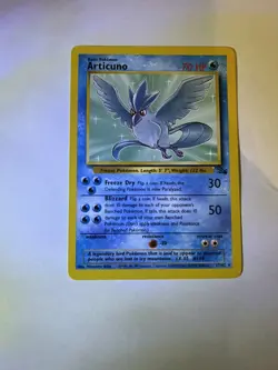 LP (Unlimited) Pokemon ARTICUNO Card FOSSIL Set 17/62 WOTC Wizards Non-Holo RARE - Image 1