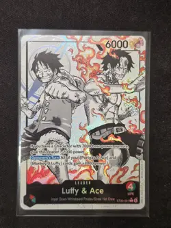 ST30-001 Luffy & Ace leader AA (Parallel) One Piece Card Game ENGLISH - Image 1