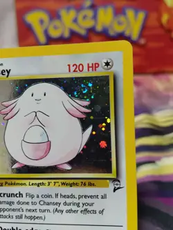 Pokemon TCG Chansey Base Set 2 Holo Unlimited Rare Card 3/130 NM! MASSIVE SWIRL! - Image 4