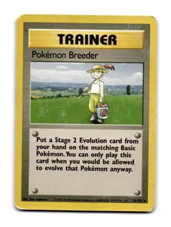 Pokemon Breeder Trainer Base Set (Shadowless) 076/102 1999 - Image 1