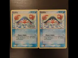Lot Carte Pokemon Krabby 54/100 Ex Gardiens de Cristal Holo Stamped + Non Holo - Image 1